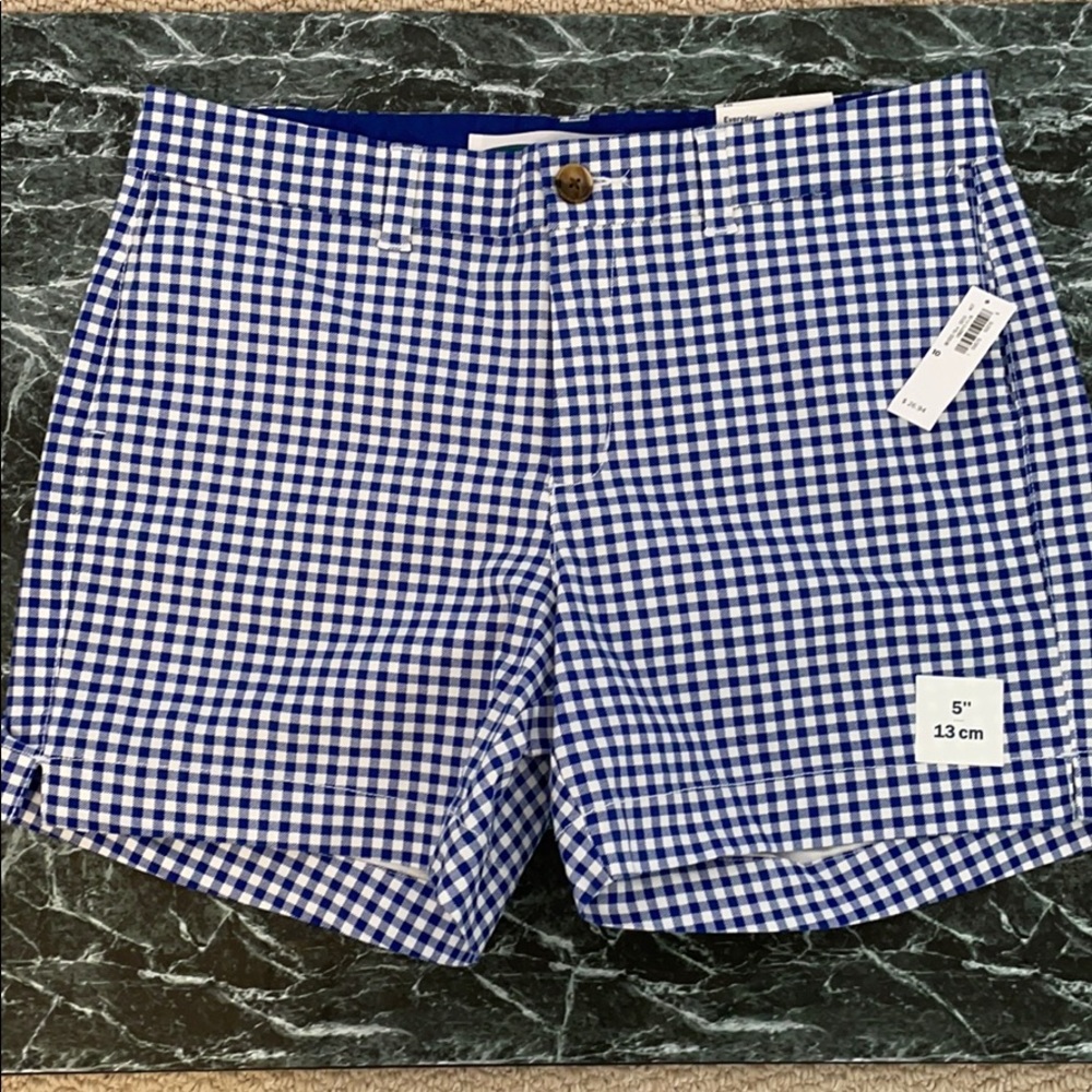 Gingham Print Shorts